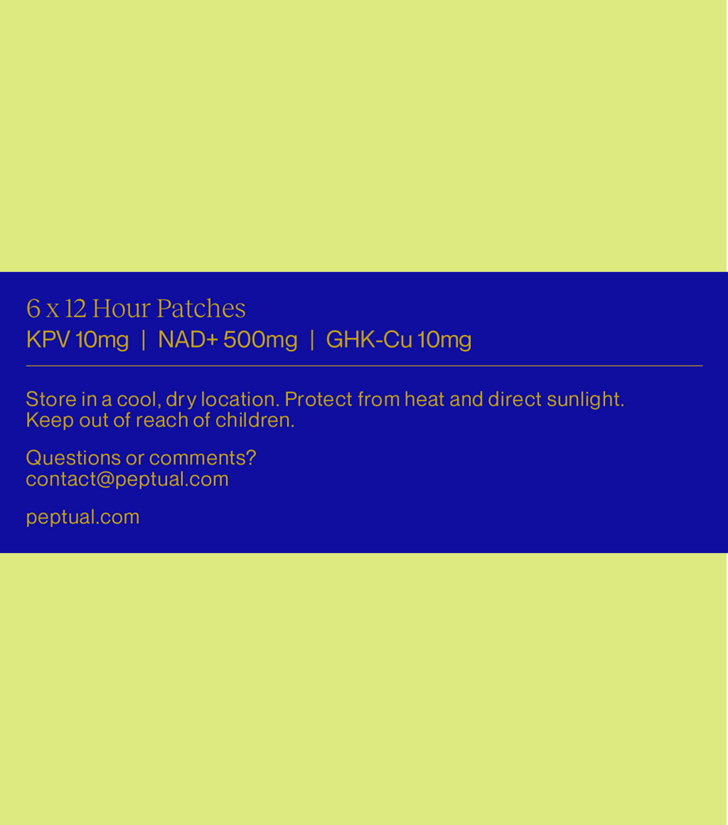 KPV 10mg/ NAD+ 500mg/ GHK-CU 10mg Patch