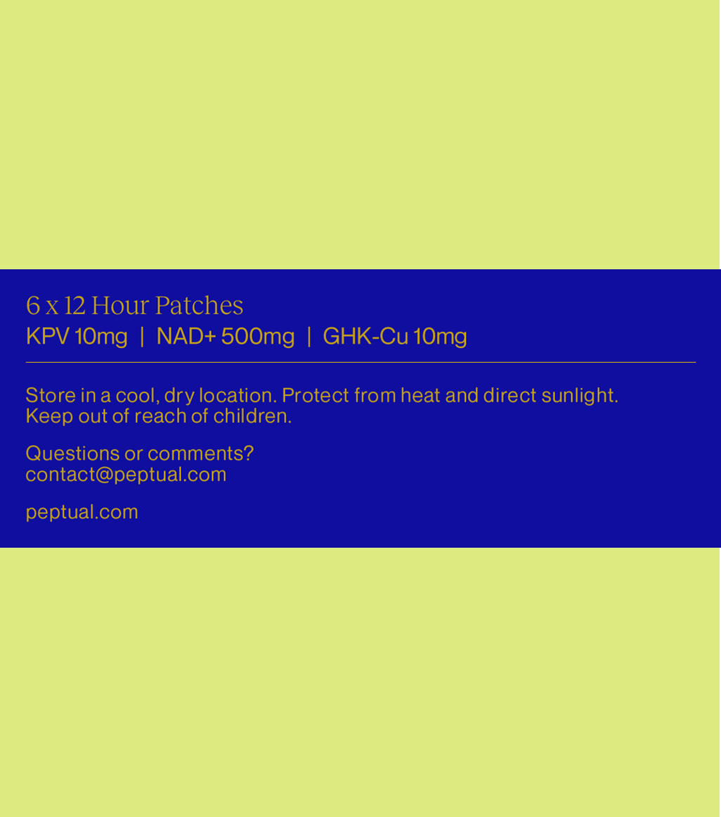 KPV 10mg/ NAD+ 500mg/ GHK-CU 10mg Patch